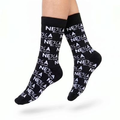 Custom Monogram Initial Crew-Socken - Flachansicht
